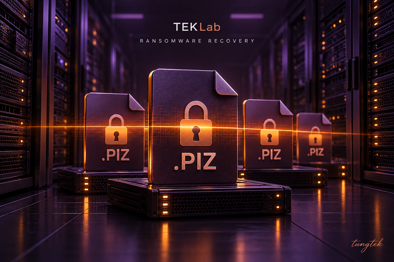 TEKLab phân tích tệp .PIZ bị khóa giữa các máy chủ, minh họa có chữ ký tungtek.